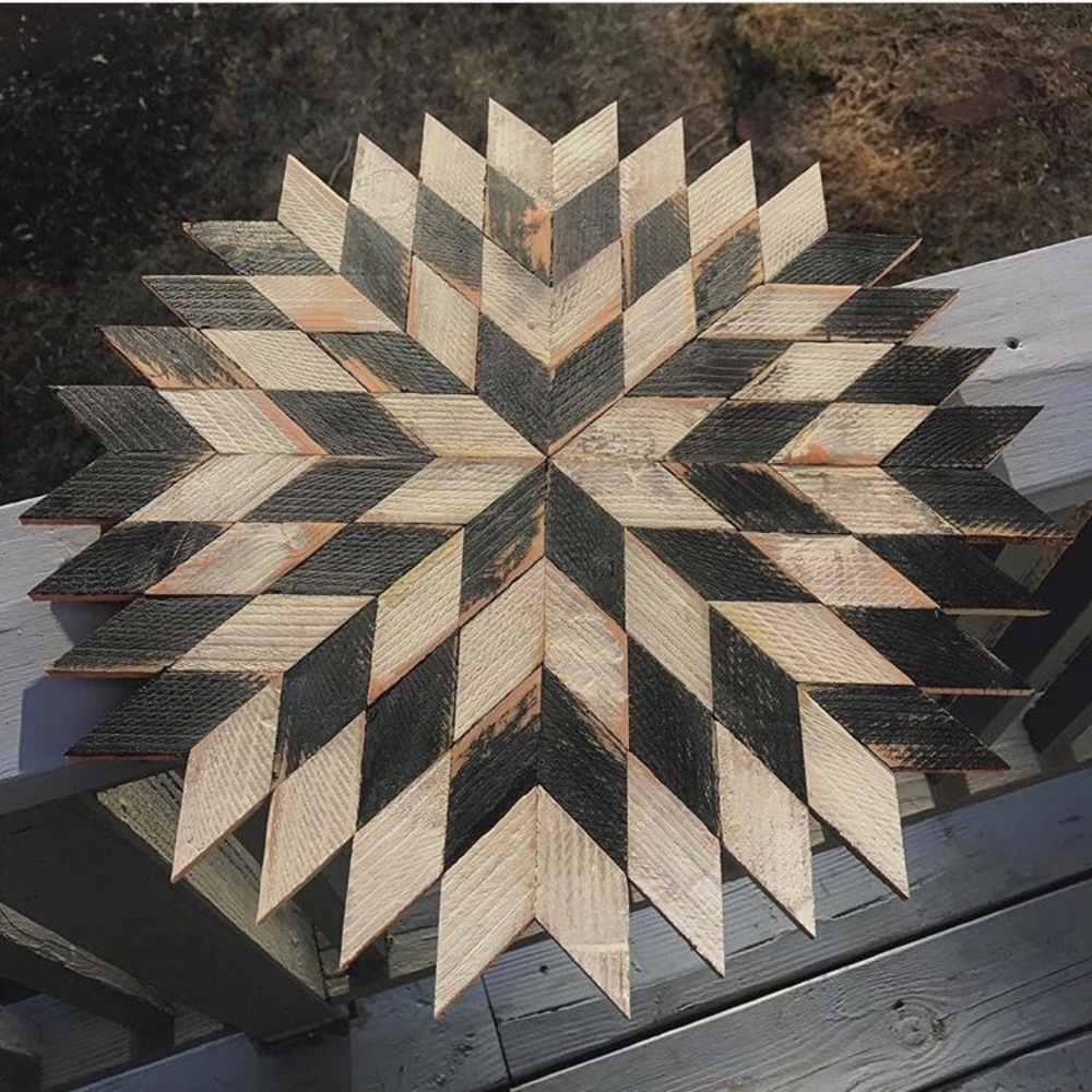 Rustic checker Pin Wheel Wall art